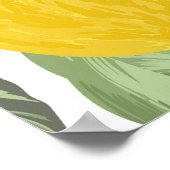 Citroen: tropisch fruit  naadloos poster (Hoek)