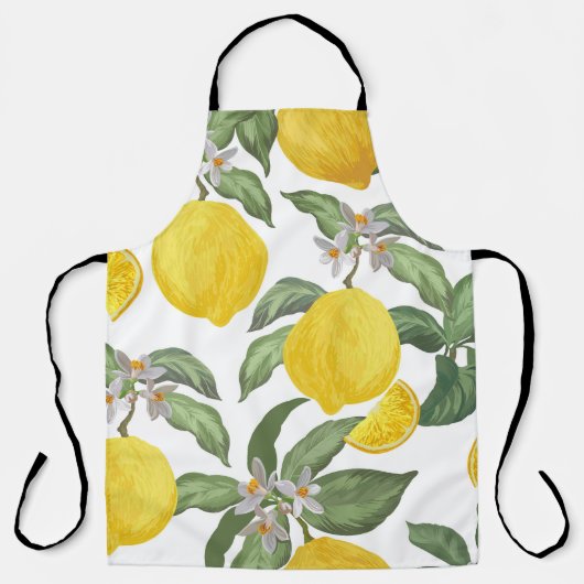 Citroen: tropisch fruit naadloos schort (Voorkant)
