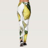 Citroen Tropisch Fruit Patroon Leggings (Achterkant)