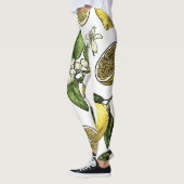 Citroen Tropisch Fruit Patroon Leggings (Links)
