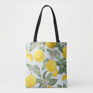 Citroen Tropisch Fruit  Patroon Tote Bag