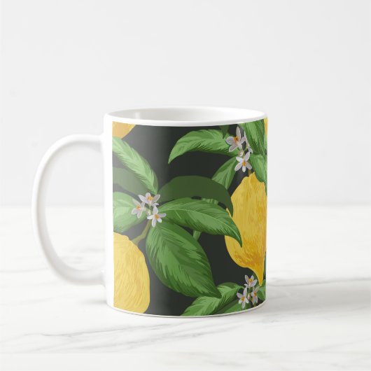citroen tropisch patroon koffiemok (Links)