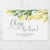 Citroen Trouwfeest Mousserende Wijn Label Sparkling Wijnetiket (Enkel label)