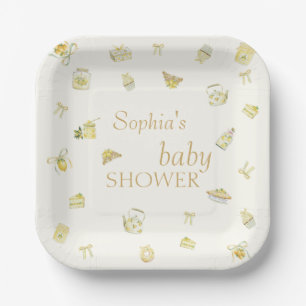Citroen Tuin Brunch Baby Shower Papieren Bordje