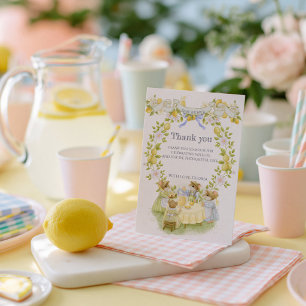 Citroen Tuin met Muizen Baby Shower Bedankkaart