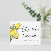 Citroen Verander de Datum Uitgestelde Bruiloft Briefkaart (Staand voorkant)