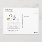 Citroen Verander de Datum Uitgestelde Bruiloft Briefkaart (Achterkant)