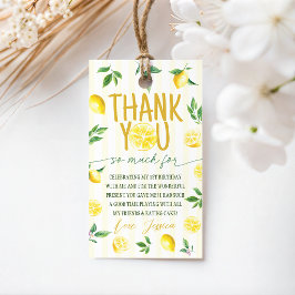 Citroen Verjaardag Favor Tags Cadeaulabel