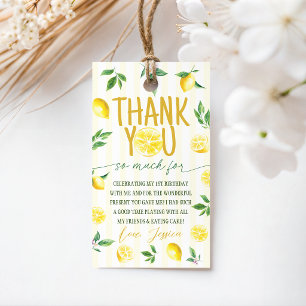 Citroen Verjaardag Favor Tags Cadeaulabel