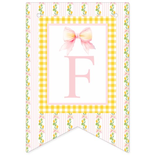 Citroen verjaardag grootmillennial bunting banner (Tweede vlag)