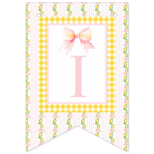 Citroen verjaardag grootmillennial bunting banner (Derde vlag)