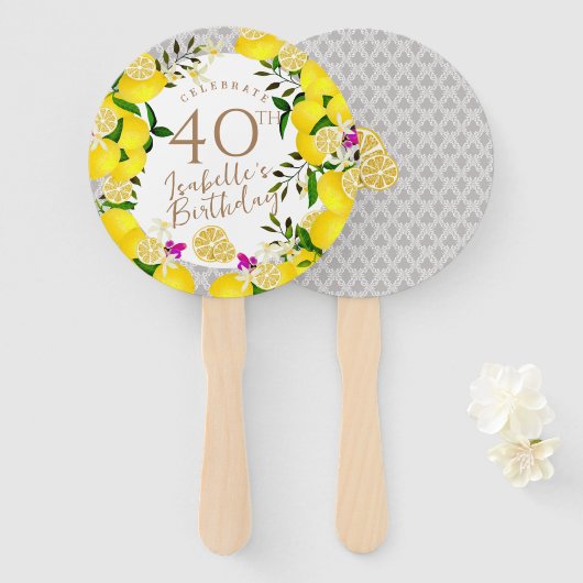 Citroen Verjaardag Handwaaier (Voorkant en achterkant)