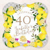 Citroen Verjaardag Kartonnen Onderzetters (Voorkant)