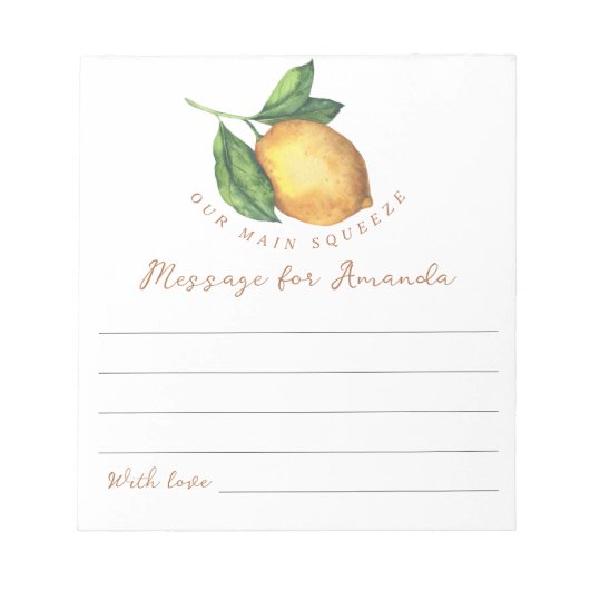 Citroen verjaardag tijd capsule bericht notitieblok (Voorkant)