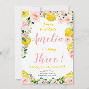 citroen Verjaardag Uitnodiging, 3e Verjaardag Kaart