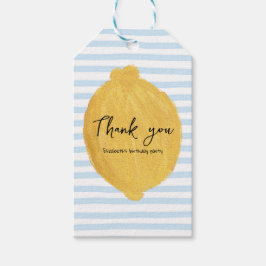 Citroen Verjaardagsfeest Rechthoekig Cadeau Label Cadeaulabel