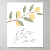 Citroen Verjaardagsfeestje Sweets and Treats Teken Poster (Voorkant)