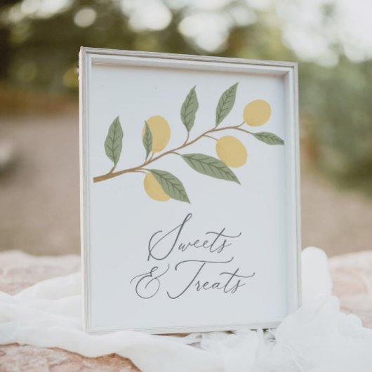 Citroen Verjaardagsfeestje Sweets and Treats Teken Poster