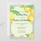 Citroen verjaardagsuitnodiging citrus elke leeftij kaart (Voorkant)