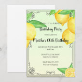 Citroen verjaardagsuitnodiging citrus elke leeftij kaart (Voorkant / Achterkant)