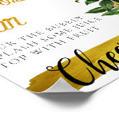 Citroen Versierd Elegant Mimosa Bar Bord Poster (Hoek)