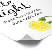 Citroen Vrijgezellenfeest Datum Nachtbord Poster (Hoek)