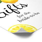 Citroen Vrijgezellenfeest Geschenken Teken Poster (Hoek)