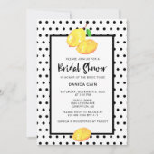 Citroen Vrijgezellenfeest Hand Lettering Polka Dot Kaart (Voorkant)