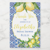 Citroen Vrijgezellenfeest Mini Wijnflesje Etiket (Enkel label)