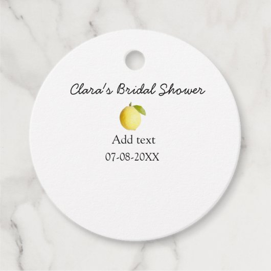 Citroen vrijgezellenfeest Modern eenvoudig Minimal Bedankjes Labels (Voorkant)