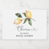 Citroen vrijgezellenfeest Mousserende Wijn label Sparkling Wijnetiket (Enkel label)