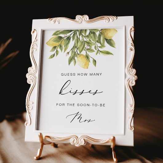 Citroen Vrijgezellenfeest raden de kussen Teken Poster