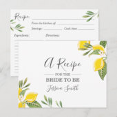 Citroen Vrijgezellenfeest Recept Kaart Citrus Rust (Voorkant / Achterkant)