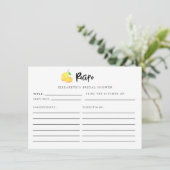 Citroen Vrijgezellenfeest Recept Kaart Elegant Min (Staand voorkant)