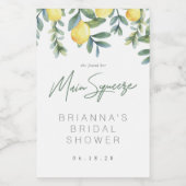 Citroen Vrijgezellenfeest Wijnlabel, Main squeeze Wijn Etiket (Enkel label)