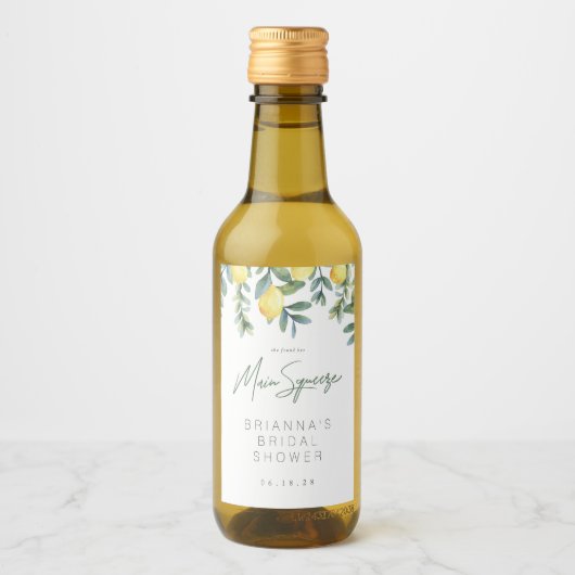 Citroen Vrijgezellenfeest Wijnlabel, Main squeeze Wijn Etiket (Voorkant)