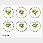 Citroen Vrucht Limoncello Ronde Sticker (Vel)