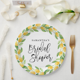 Citroen Vruchten Bruidsdiner Papieren Bordje