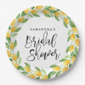 Citroen Vruchten Bruidsdiner Papieren Bordje (Voorkant)