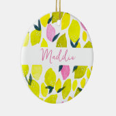 Citroen waterverf aangepaste naam keramisch ornament (Rechts)