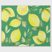 citroen, waterverf, achtergrond, vruchten, behang cadeaupapier (Vlak)