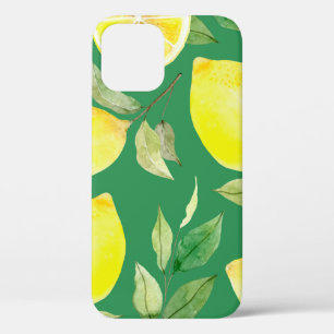 citroen, waterverf, achtergrond, vruchten, behang Case-Mate iPhone case