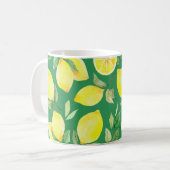 citroen, waterverf, achtergrond, vruchten, behang koffiemok (Voorkant links)