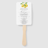 Citroen Waterverf bruiloft programma Handwaaier (Voorkant)