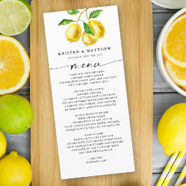 Citroen Waterverf Citrus Menu