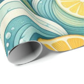 Citroen Waterverf Citrus Summer Spring Botanical Cadeaupapier (Rol Hoek)