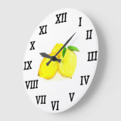 Citroen Waterverf Geel Fruit Zomercitrus Grote Klok (Hoek)