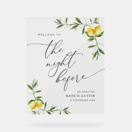 Citroen waterverf groen nacht voor acryl bord