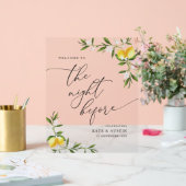 Citroen waterverf groen nacht voor acryl bord (Huwelijk)