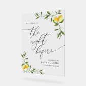 Citroen waterverf groen nacht voor acryl bord (Hoek)